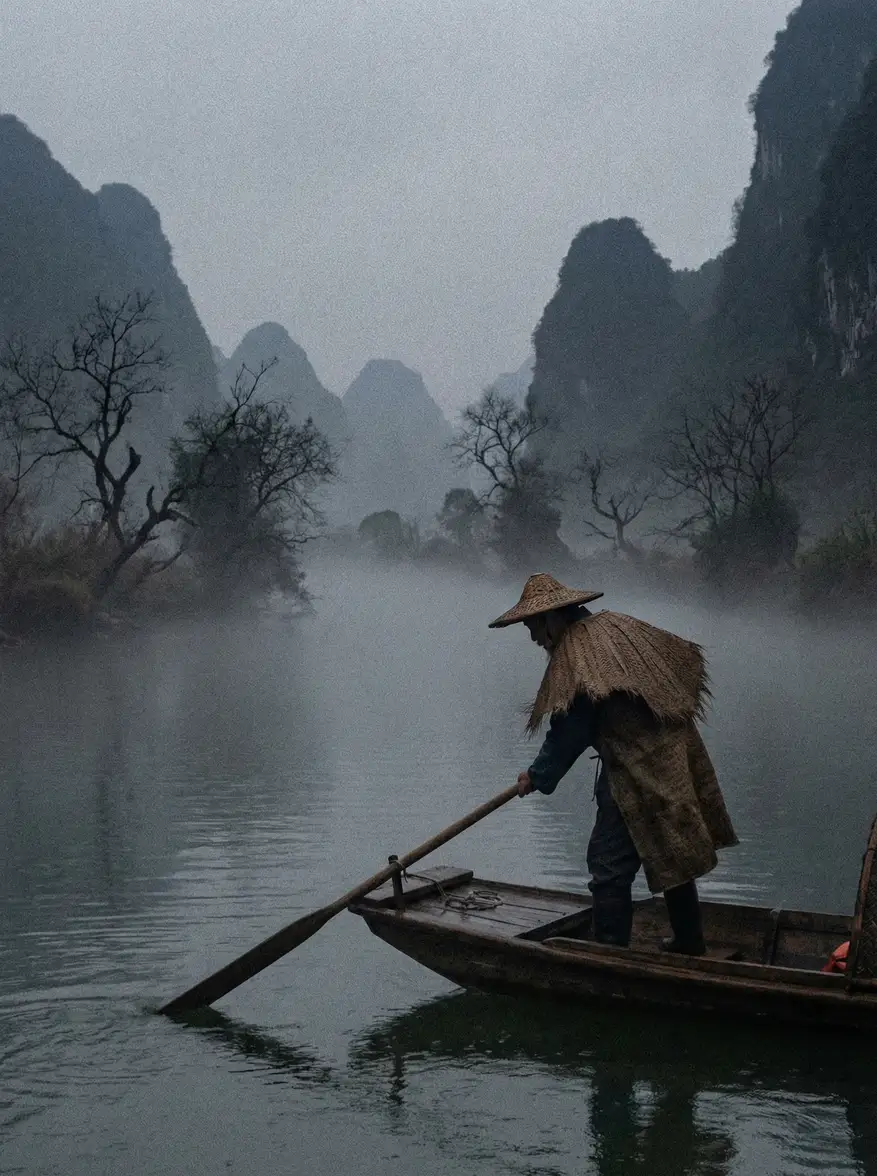 独立电影《江上渔歌》海报 - 国产视频